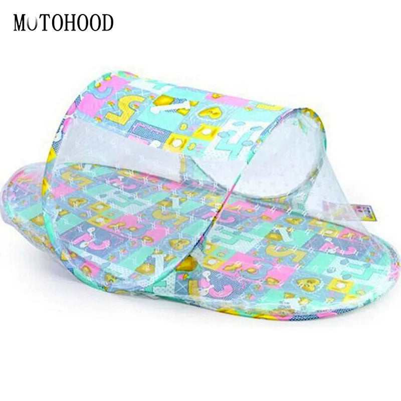 MOTOHOOD Convenient Portable Baby Crib with Netting Outdoor Newborn Baby Play Tent Breathable Folding Baby Crib Travel Cot