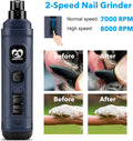 Professional Pet Nail Grinder with LED Light - 2-Speed Electric Trimmer for Dogs and Cats