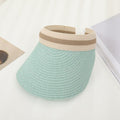 2019 New Woman'S Sun Hats Hand Made DIY Straw Bowknot Visor Caps Parent-Child Summer Cap Casual Shade Hat Empty Top Hat Beach