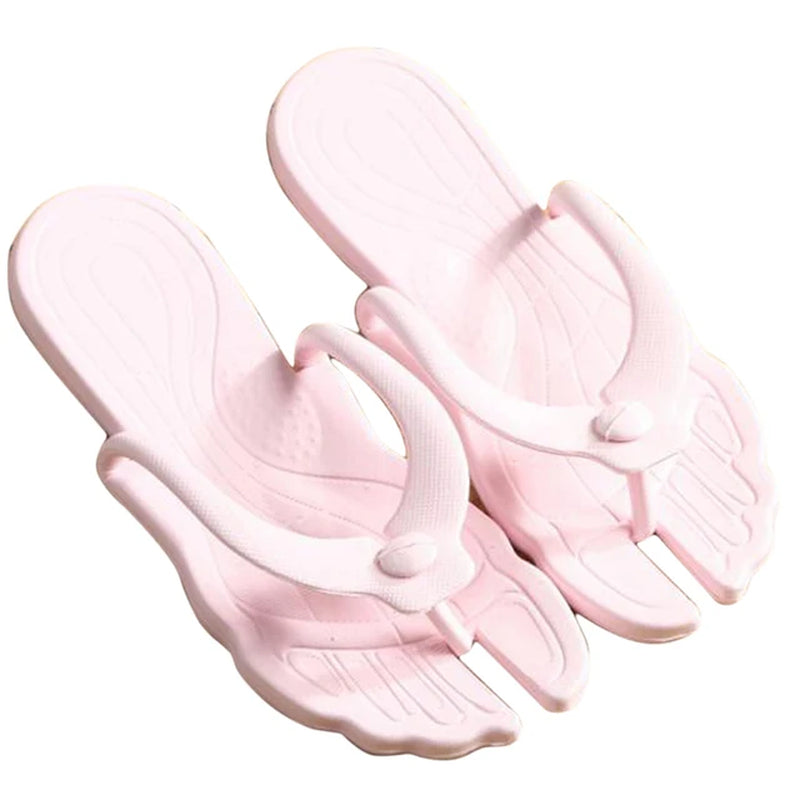 Women'S Solid Color Slippers Home Flip-Flops Beach Flat Summer Folding Travel Portable Slippers Lightweight Beach Flip Flops