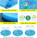 Kids Sprinklers for Outside, Splash Pad for Toddlers & Baby Pool 3-In-1 60