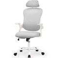 Sweetfurniture Ergonomic Office Chair Reclining Office Chair with Foot Rest, High Back Computer Desk Chair Mesh Swivel Rolling Task Chair with Lumbar Support Pillow, Adjustable Headrest, Padded Armrests