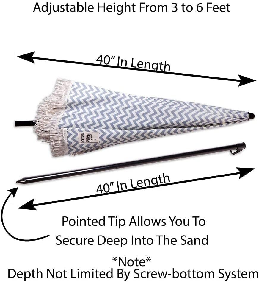 Professional Product Title: "Windproof Portable Sport Umbrella with Sand Anchor Bag - 100% UV Protection - Bahama(Regatta)"