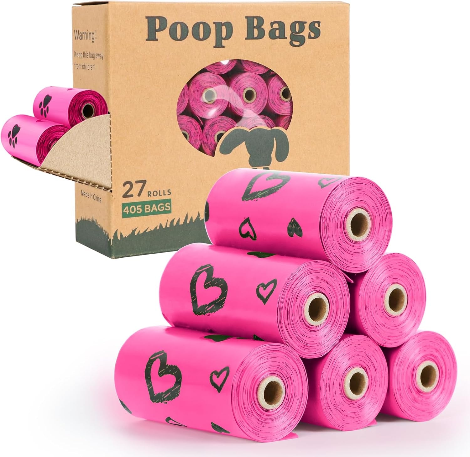 Professional title: "720 Biodegradable Dog Poop Bags with Dispenser - Extra Thick, Strong, Leak Proof, Scented (4 Mixed Colors)"