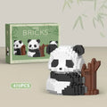 Creative DIY Assemable Animal Cute MINI Chinese Style Animal Panda Building Block Educational Boy Toys for Children Model Bricks