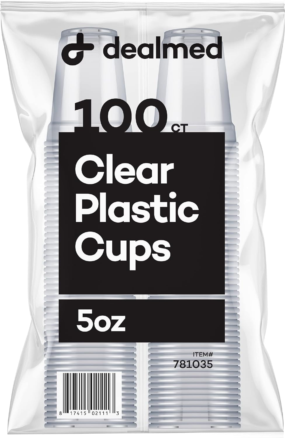 Professional Product Title: "Dealmed 3 oz. Disposable Plastic Cups - 100% Recyclable Cups for Medical Facilities, Schools, and Home Use (Pack of 100)"