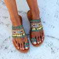 Women Artisanal Sandals Flip-Flops Handmade Greek Style Boho Flip Flop Sandals Streetwear Fashion Shoes Women Chaussures Femme