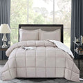 HIG 3PC down Alternative Comforter Set - All Season Reversible Comforter with Two Shams - Quilted Duvet Insert with Corner Tabs - Box Stitched - Breathable, Soft, Fluffy Polyester Breathable