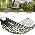 Portable Nylon Mesh Hammock Sleeping Bed for Outdoor Travel Camping Blue Green Red Hanging Folding Patio Swing Chair Furniture