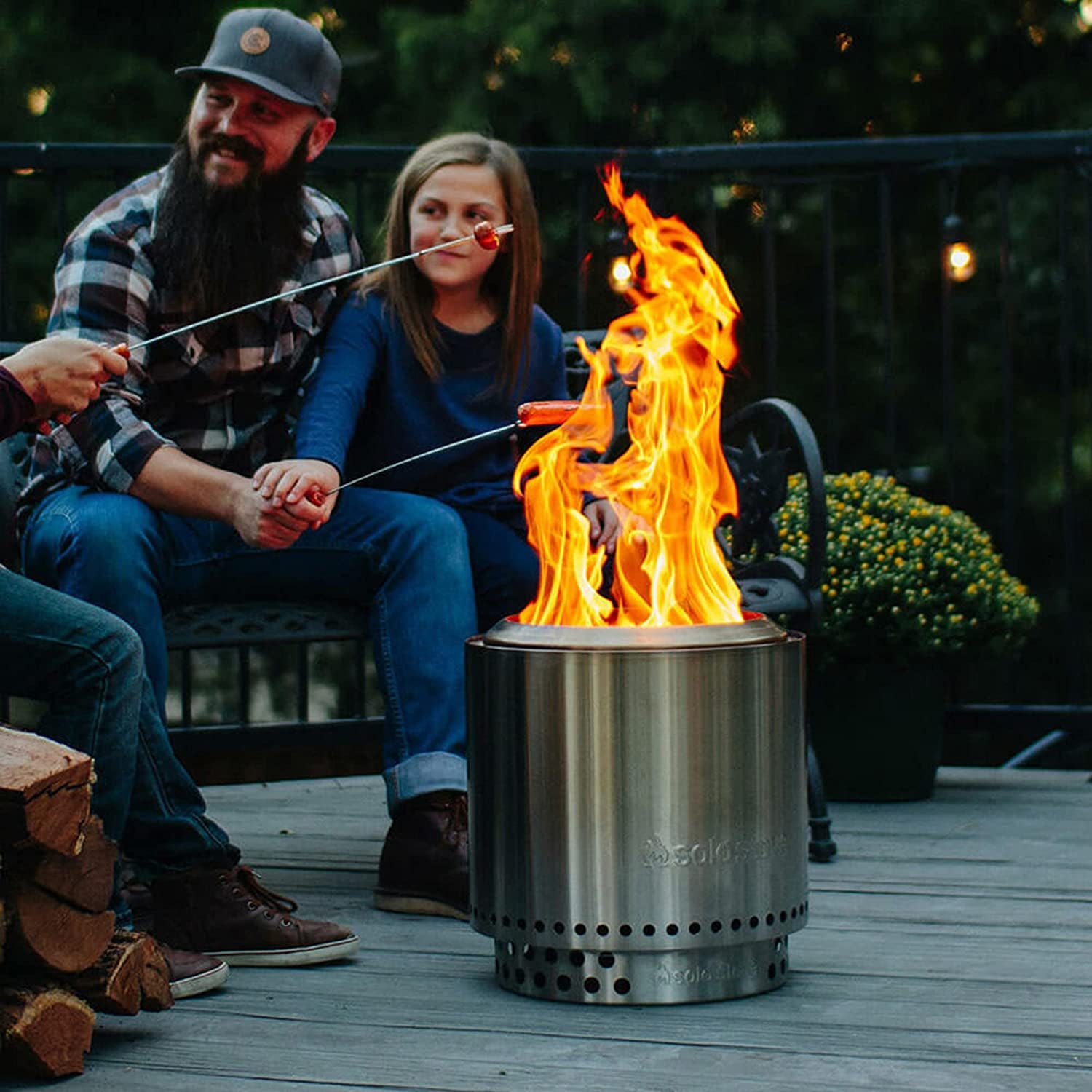 Solo Stove Ranger Stand - Premium Stainless Steel Fire Pit Stand for Safe Deck and Camping Use