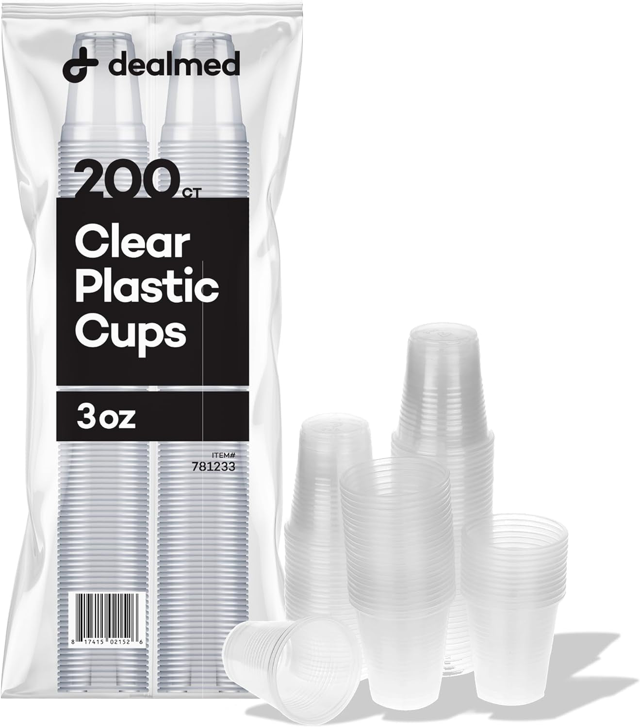 Professional Product Title: "Dealmed 3 oz. Disposable Plastic Cups - 100% Recyclable Cups for Medical Facilities, Schools, and Home Use (Pack of 100)"