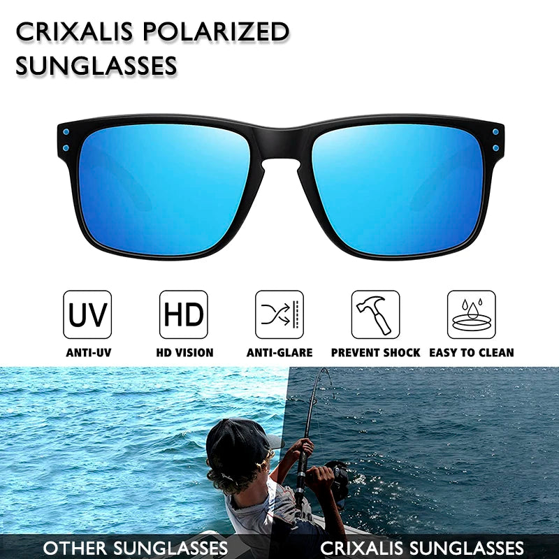 CRIXALIS Polarized Sunglasses for Men Women Designer Driving Night Vision Sun Glasses Male Fishing UV400 Zonnebril Heren 2023