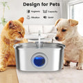 Ultra-Quiet Stainless Steel Cat Water Fountain for Cats & Dogs