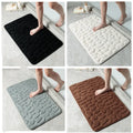 Cobblestone Embossed Bathroom Bath Mat Non-Slip Carpets in Wash Basin Bathtub Side Shower Room Floor Rug Doormat Memory Foam Pad