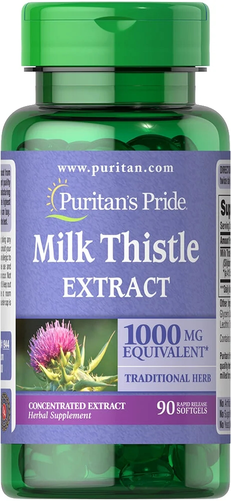 Milk Thistle Herbal Supplements, 90 Count