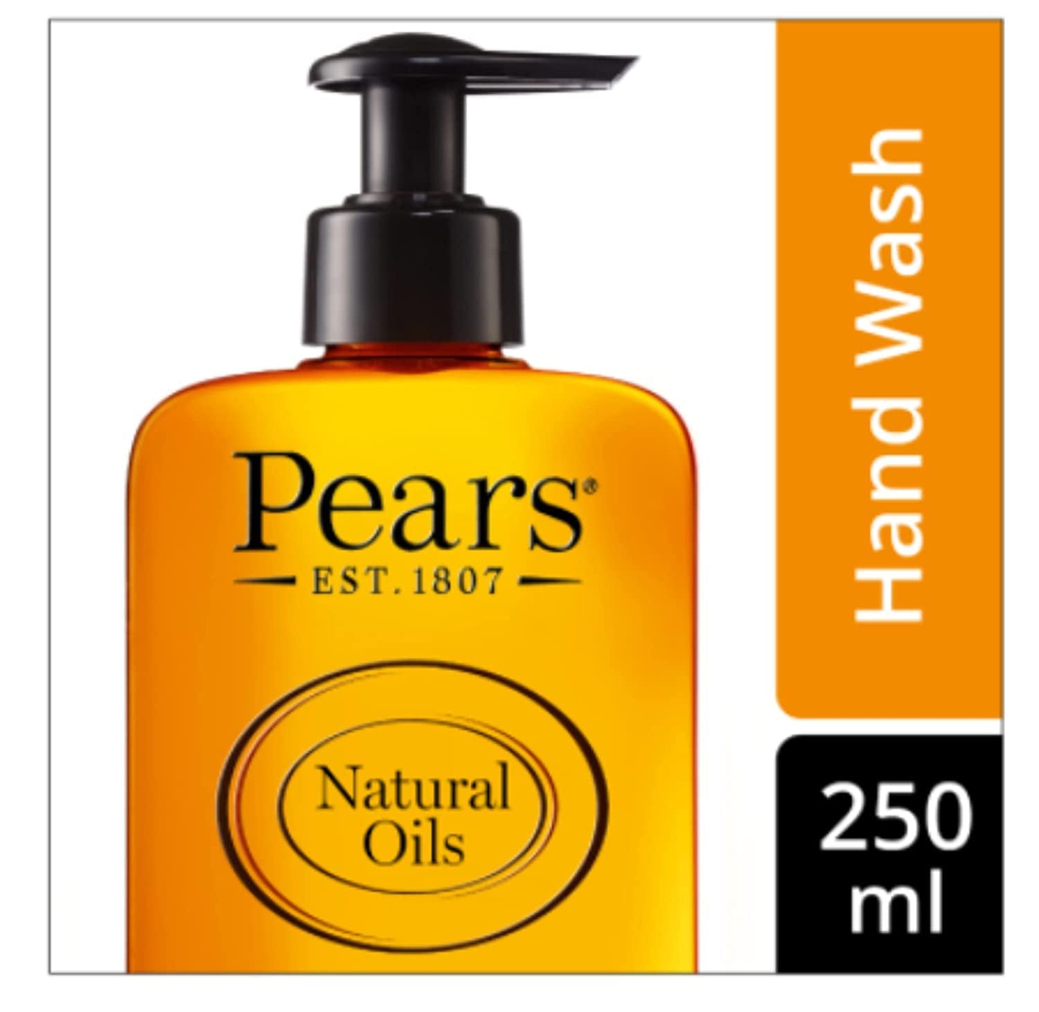 Pears Pure & Gentle with Natural Oils Hand Wash | 98% Pure Glycerin Soap and Moisturizing Liquid Hand Soap for Dry Hands with Natural Essential Oils | Pack of Two | 250 ML