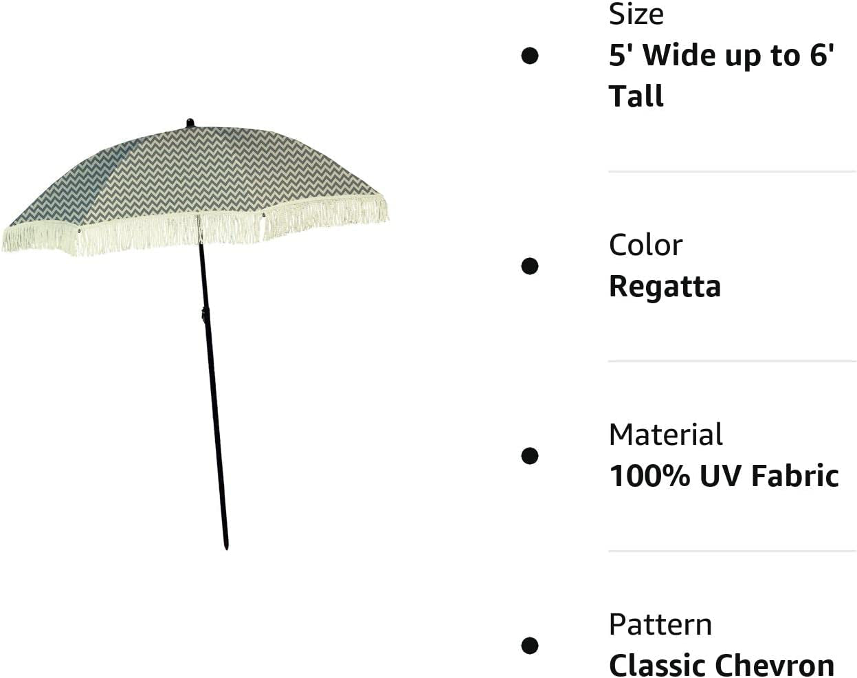 Professional Product Title: "Windproof Portable Sport Umbrella with Sand Anchor Bag - 100% UV Protection - Bahama(Regatta)"