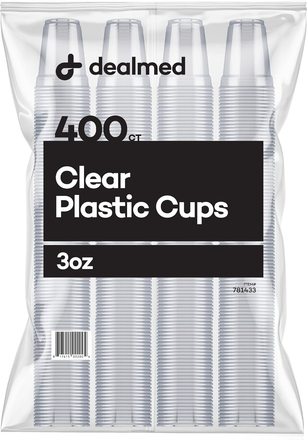 Professional Product Title: "Dealmed 3 oz. Disposable Plastic Cups - 100% Recyclable Cups for Medical Facilities, Schools, and Home Use (Pack of 100)"