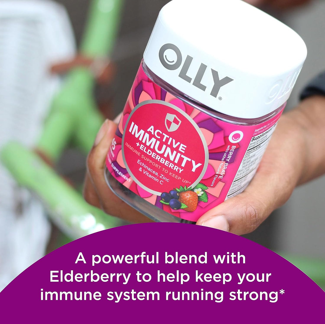 Olly Gummy Active Immunity + Elderberry, 45 Gummies - Berry Flavor