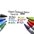 Sharpie 38264PP Permanent Markers Chisel Tip Black 4 Count