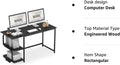 Reversible Computer Desk with Shelves for Small Spaces - 55 Inch Gaming Desk for Home Office