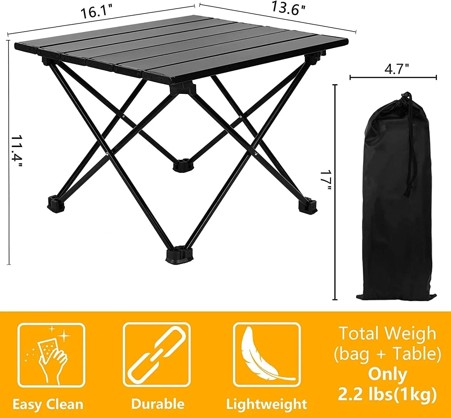 Portable Aluminum Camping Table for Outdoor Activities