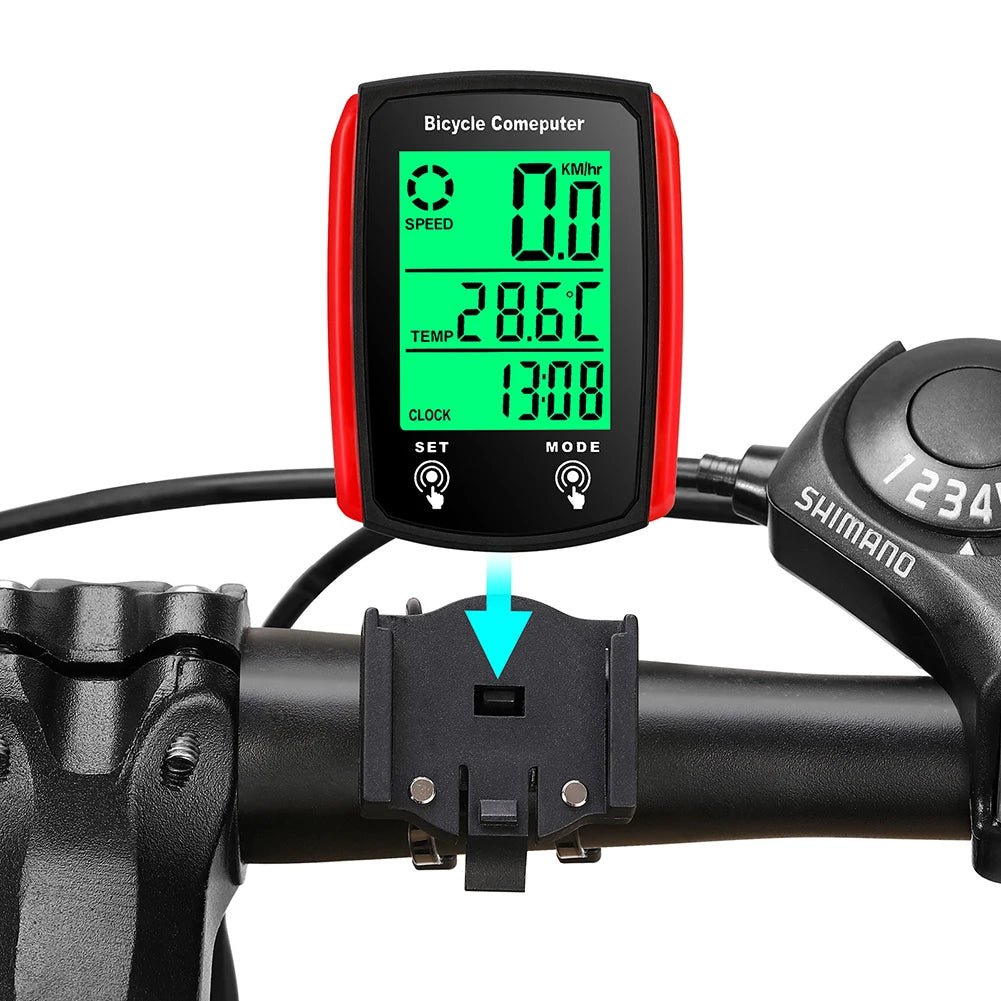 Bicycle Computer Wired Speedometer Odometer Stopwatch Speedometer Watch Bicycle Cycling Speed Counter Bicycle Accessories