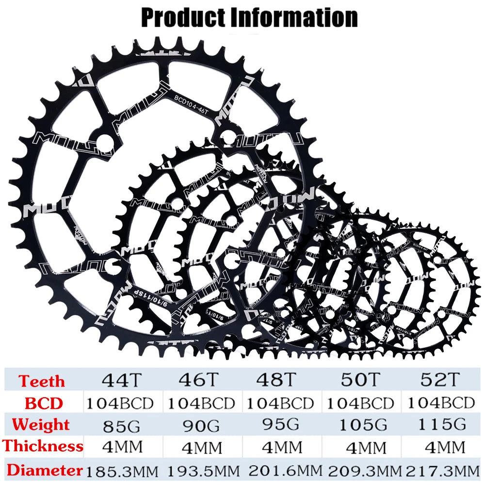 104BCD MTB Bicycle Crank Narrow and Wide Chainring Wheel 30T-52T for Shimano Series Set Star Ring Accessories LIGHTWEIGHT