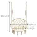 Portable Outdoor Hammock Woven Durable Fabric Hanging Basket Ceiling Chairs Swing for Courtyard Garden Bedroom outside Patio