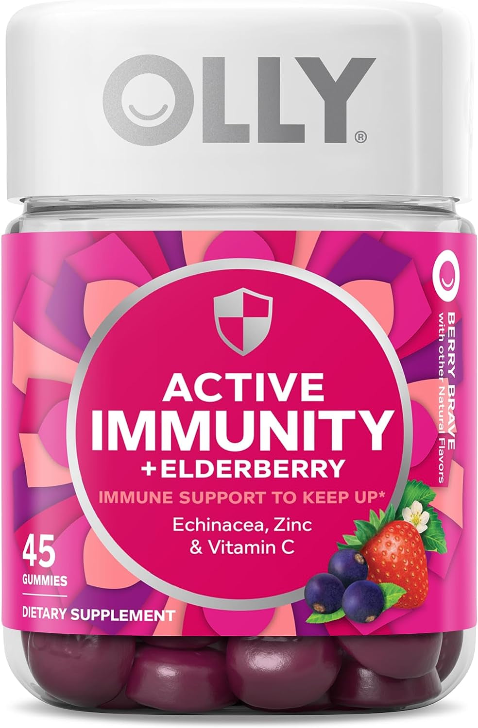 Olly Gummy Active Immunity + Elderberry, 45 Gummies - Berry Flavor