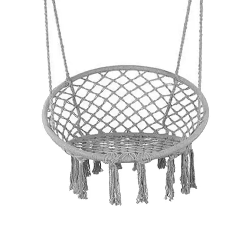 Portable Outdoor Hammock Woven Durable Fabric Hanging Basket Ceiling Chairs Swing for Courtyard Garden Bedroom outside Patio