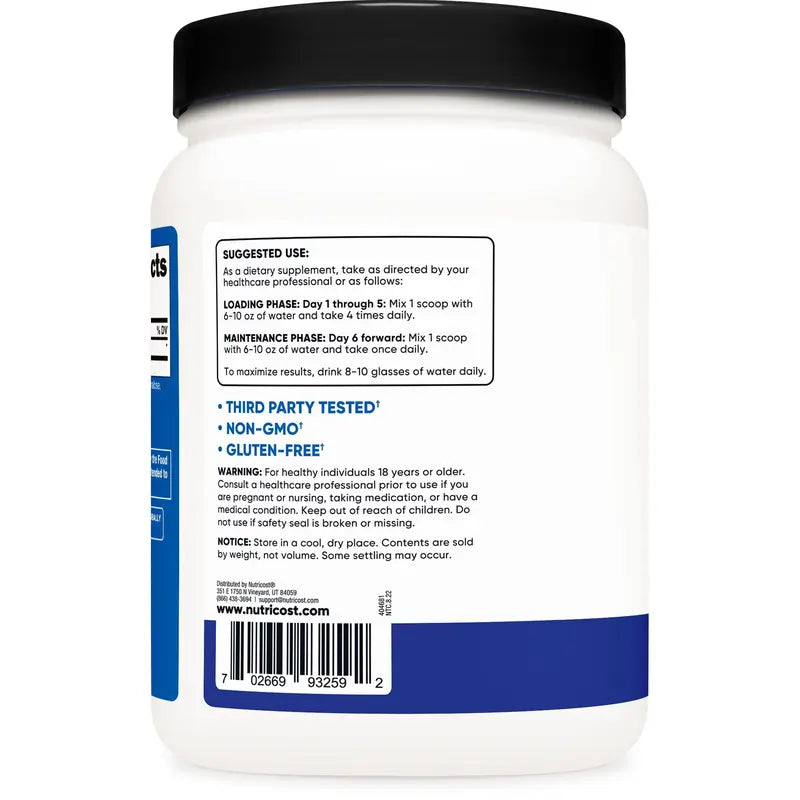 Nutricost Creatine Monohydrate Nutritional Supplement Powder (Blue Raspberry), 17.9 Oz