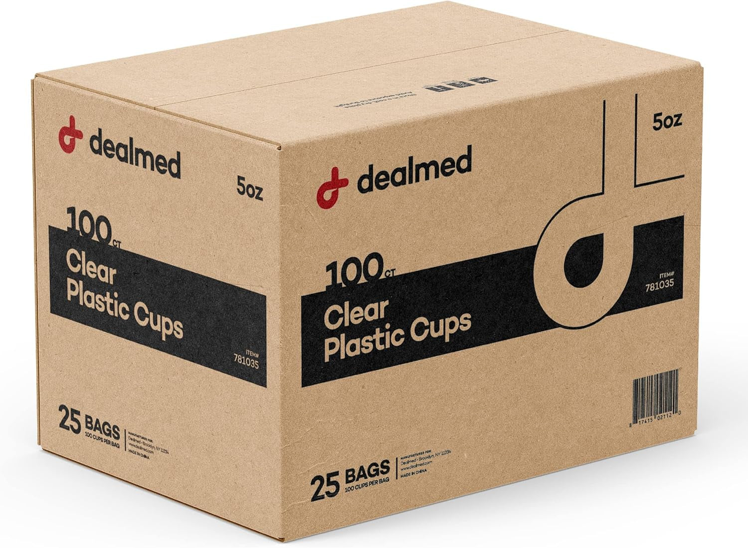 Professional Product Title: "Dealmed 3 oz. Disposable Plastic Cups - 100% Recyclable Cups for Medical Facilities, Schools, and Home Use (Pack of 100)"