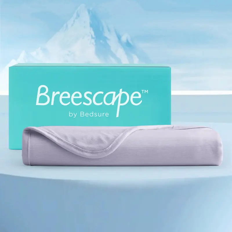 【Back to School】Bedsure Reversible Cooling Blanket - Reversible Design, Extra Cooling Fabric, Rayon from Bamboo, Dual-Sided, Throw/Twin/Queen/King, Ultra-Soft, Lightweight, Balanced Coolness, All-Season Use, Easy Care, Machine Washable