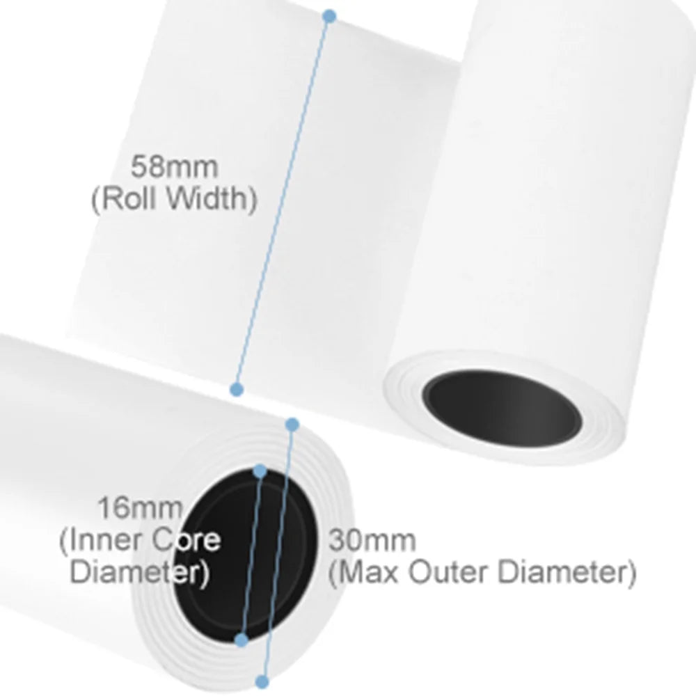 Thermal Paper Rolls 10 Rolls 2 1/4"X50' Thermal Cash Register Receipt Paper POS Receipt Paper Roll