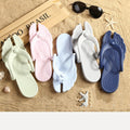 Women'S Solid Color Slippers Home Flip-Flops Beach Flat Summer Folding Travel Portable Slippers Lightweight Beach Flip Flops