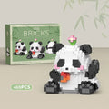 Creative DIY Assemable Animal Cute MINI Chinese Style Animal Panda Building Block Educational Boy Toys for Children Model Bricks