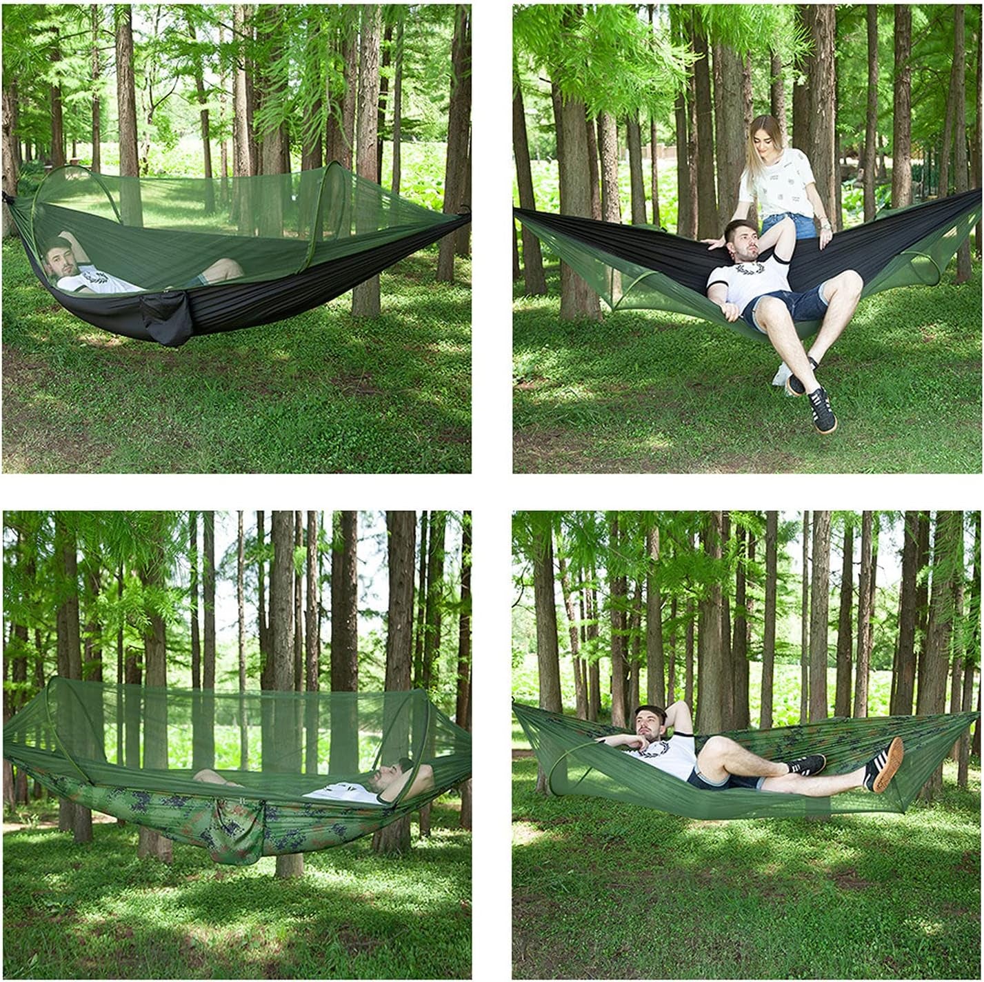 Outdoor Camping Hammock with Mosquito Net and Rain Fly - Portable Bug Net Hammock Tent for Hiking, Backpacking, and Travel - Camping Gear and Accessories