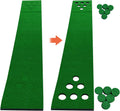 Professional Golf Putting Mat Set with Putter, Balls, and Accessories - 9.84ft x 1.64ft