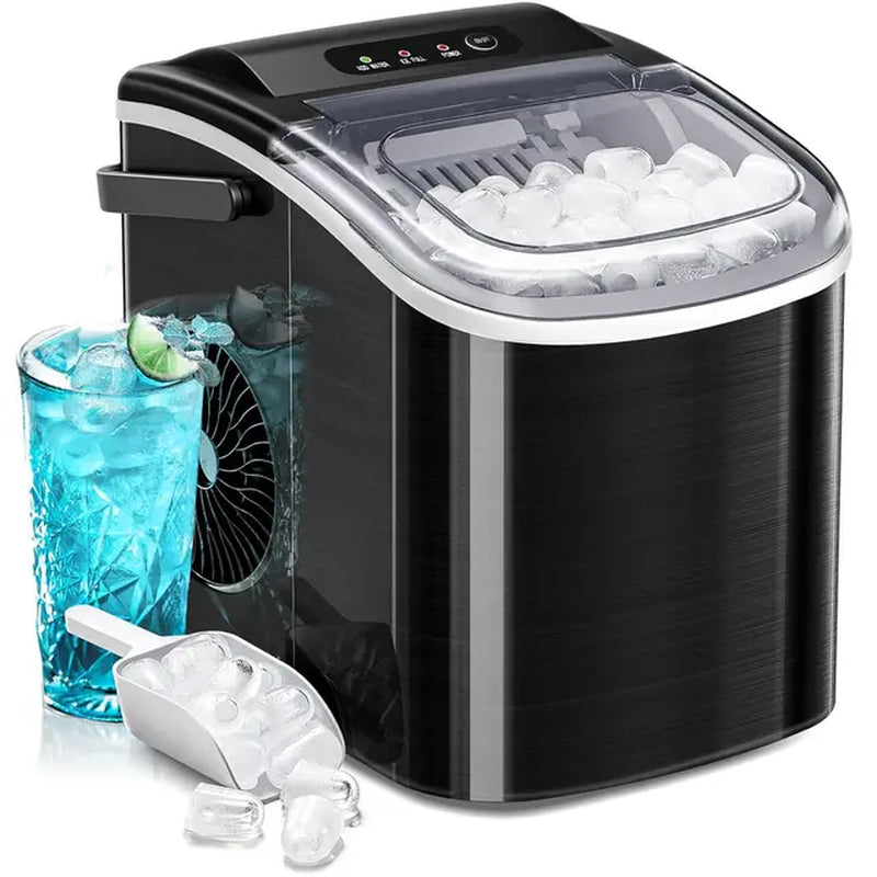 Ice Makers, Countertop,Portable Ices Maker Machine with Handle,Self-Cleaning Ice Maker, 26Lbs/24H, Ice Machine