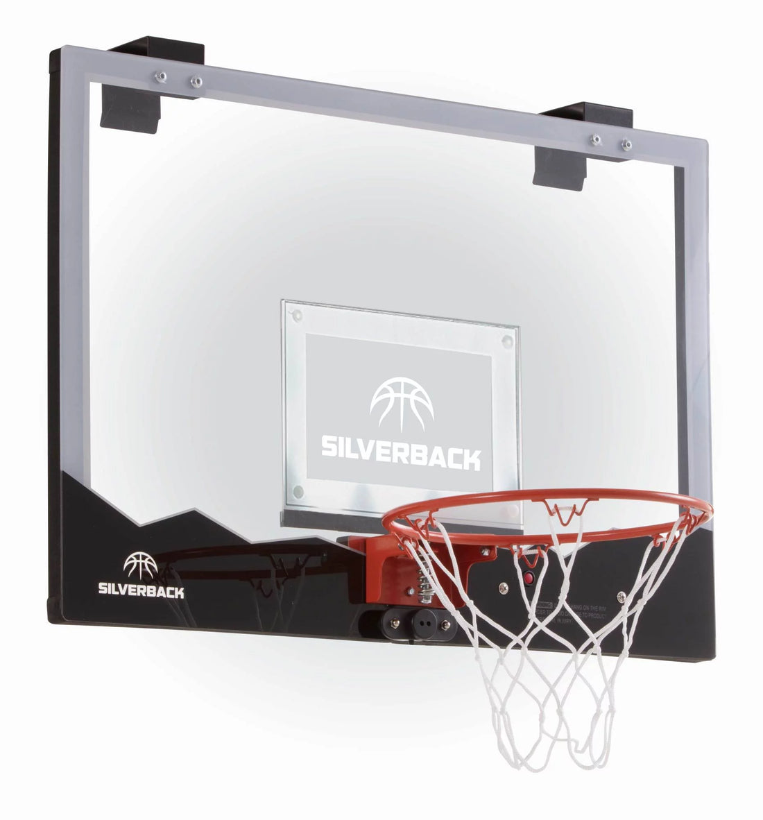 Silverback 23 In. LED Light-Up over the Door Mini Basketball Hoop Includes Mini Basketball and Air Pump