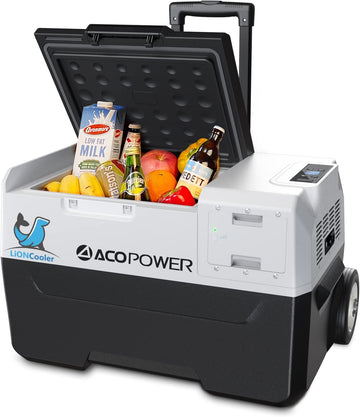 Portable 12V Car Refrigerator with App Control - 32 Quart/30L Capacity