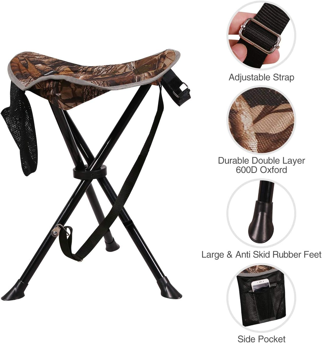 Portable Lightweight Camping Stool Folding 2-Pack for Outdoor Activities