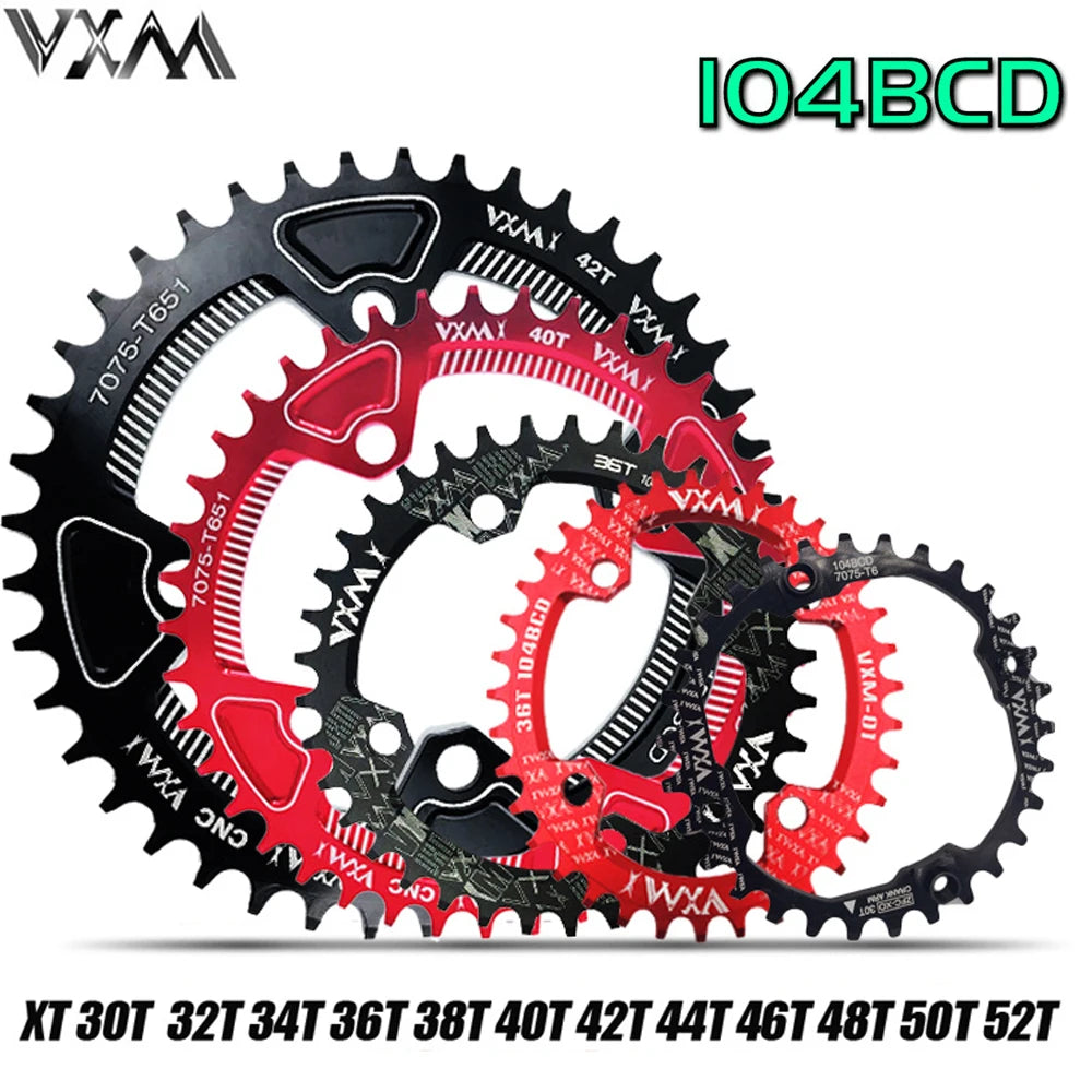 104BCD MTB Bicycle Crank Narrow and Wide Chainring Wheel 30T-52T for Shimano Series Set Star Ring Accessories LIGHTWEIGHT