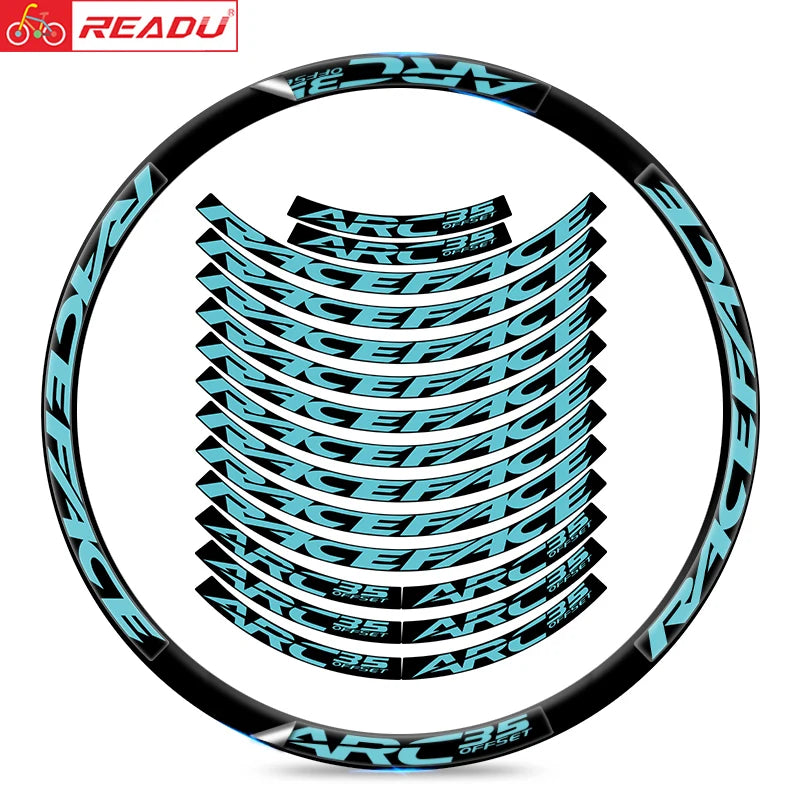 RACEFACE ARC35 MTB Rim Stickers Bike Wheel Set Decal Rim Decal Bicycle Accessories