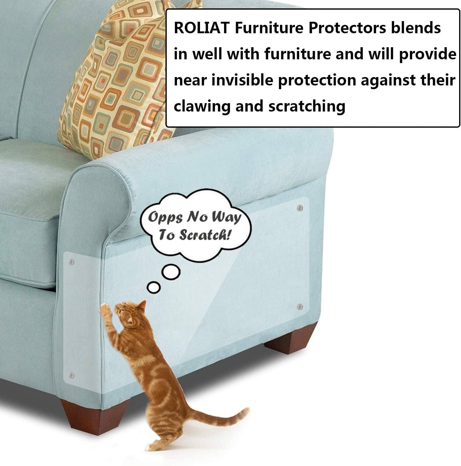 Furniture Protectors Set of 6 - Protect Your Furniture from Pet Scratches