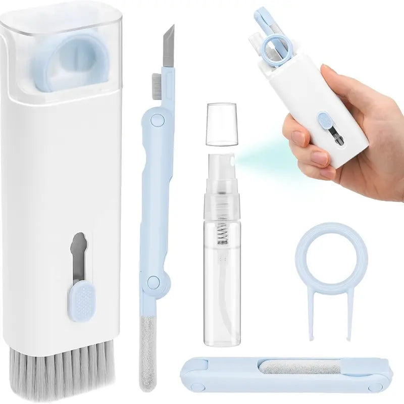 7-In-1 Electronic Cleaner Kit-Comprehensive Cleaning Solution for Keyboards,Airpods,Earphones,Laptop,Earplug,Digital Camera,Mobile Phone,And PC Monitor.Achieve Pristine Cleanliness for Devices and Metal Accessories,Smartphone