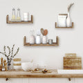 Modern Wooden Wall Shelves for Stylish Home Organization - Set of 3