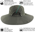 Wide Brim Sun Hats with Waterproof Breathable Material for Fishing, Hiking, and Camping - Suitable for Men, Women, and Kids