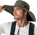 Wide Brim Sun Hats with Waterproof Breathable Material for Fishing, Hiking, and Camping - Suitable for Men, Women, and Kids